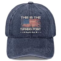 This is The Turning Point Charlie Hats for Women Fashion Washed Distressed Navy Blue