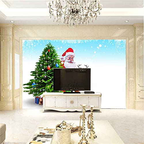 Poster geant mural autocollant toile 3D Noël pose facile - 4