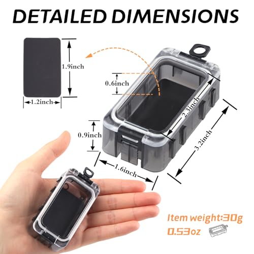 Organizador de cajas para aparejos THOUISLAND - 4 cajas pequeñas con bandejas magnéticas e impermeables, sistema luminoso portátil y compartimentos personalizables para pesca miniatura 2