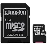 Kingston 64GB Class-10 Micro SDXC Memory Card for Samsung Galaxy S8, S8Plus, S9, S9Plus, S7, S7Edge, Galaxy J3, J5, J6, J6Plus, A3, A5, A6, A7, A8,A9, Galaxy Note8, Note9
