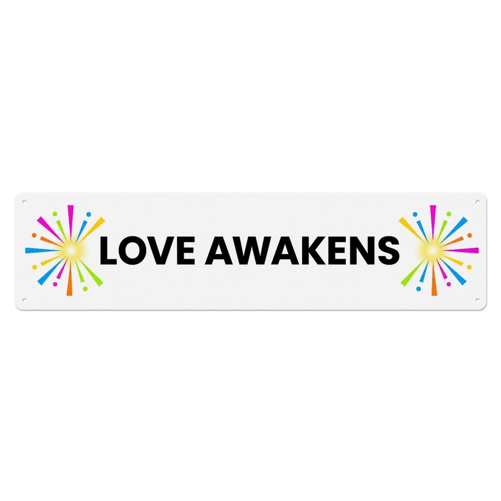 Love Awakens Rising Spirit Metal Tin Skinny Sign Plaque Wall Decor for Cafe, Club Bar, Office, Home Garden Metal Poster 4x16Inch