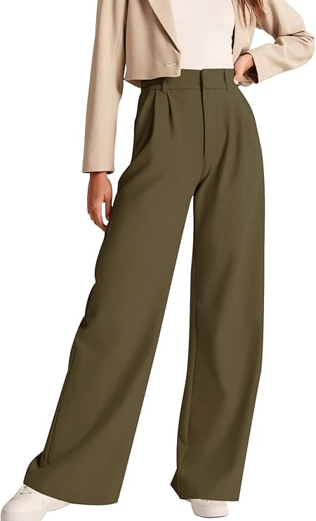 Turtleneck and High-Waisted Trousers