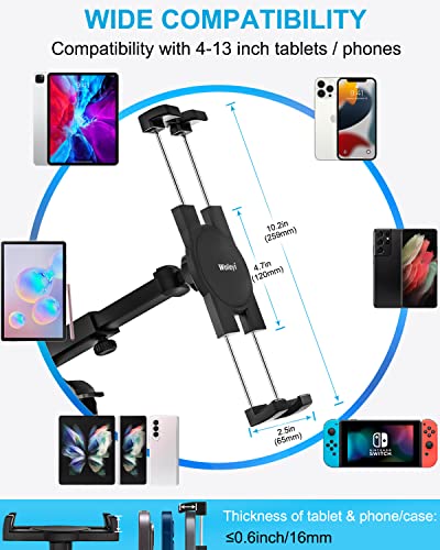 Car Dashboard Windshield Tablet Holder Mount, Woleyi Telescopic Arm Suction Cup Tablet Mount For Car Truck Dash Window, Compatible With Ipad Pro 12.9 Air Mini, Galaxy Tabs, 4-13" Cell Phones & Tablets #TOP5