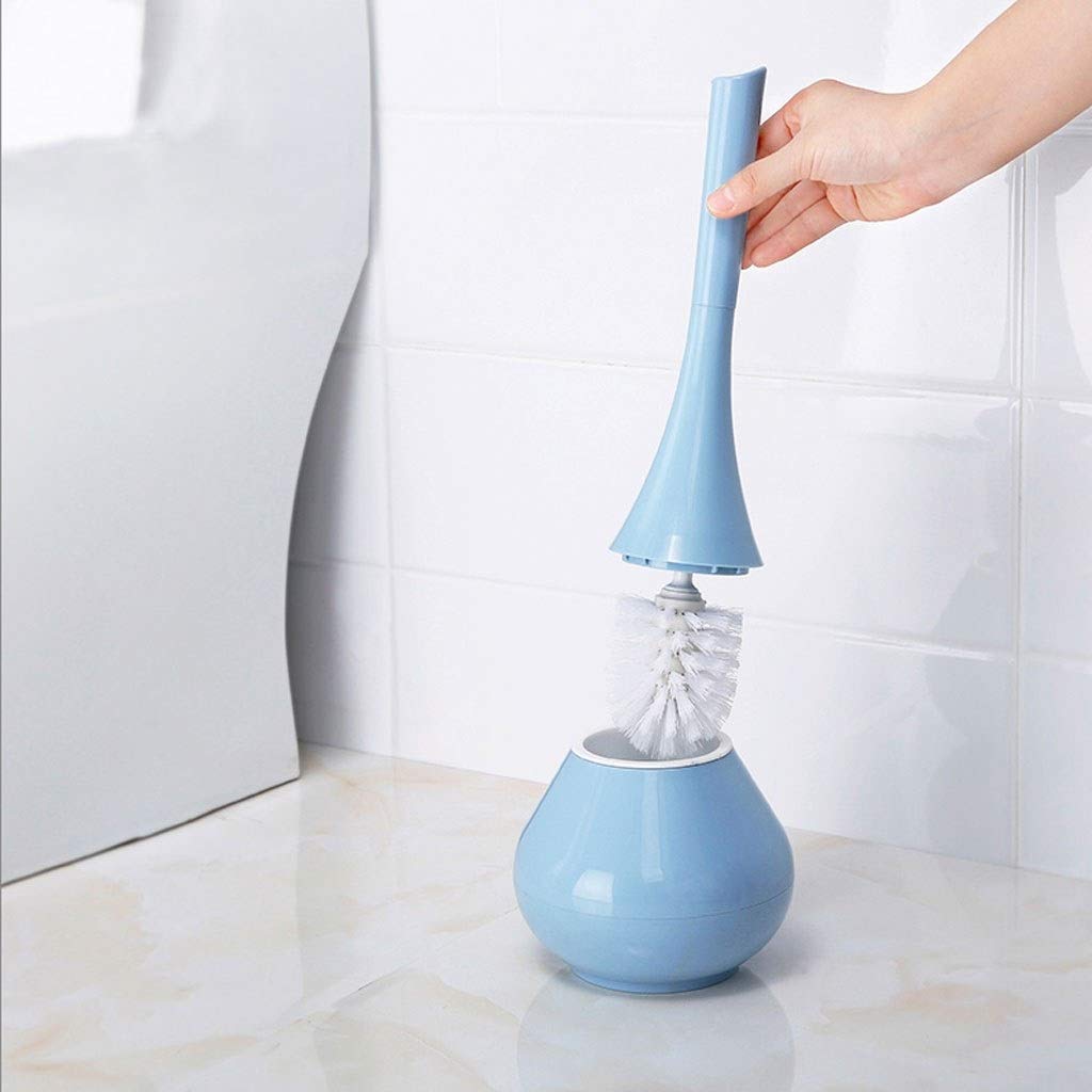 Set di scopino per WC con supporto, manico lungo, design completamente chiuso per una facile pulizia, strumento essenziale per la pulizia del bagno