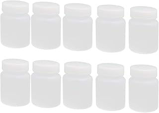 New Lon0167 10Pcs 30ml Featured HDPE Plastic Cylinder reliable efficacy Wide Mouth Sample Bottle White(id:da4 0a 4fc)