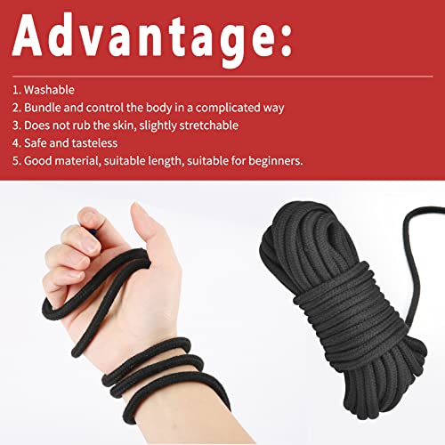 3Pack Soft Cotton-Rope Black Sex Bondage Kit Bdsm Beginner Set Shibari Bondage Ropes Restraint Kit Fetish Adult Sex Toys For Women Men And Couples #TOP5