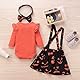 0-24M My 1st Halloween Baby Girl Outfits Strampler + Kürbis Hosenträger Rock + Stirnband 3PCS Kleidung Set (Halloween Baby B, 6-12 Monate)