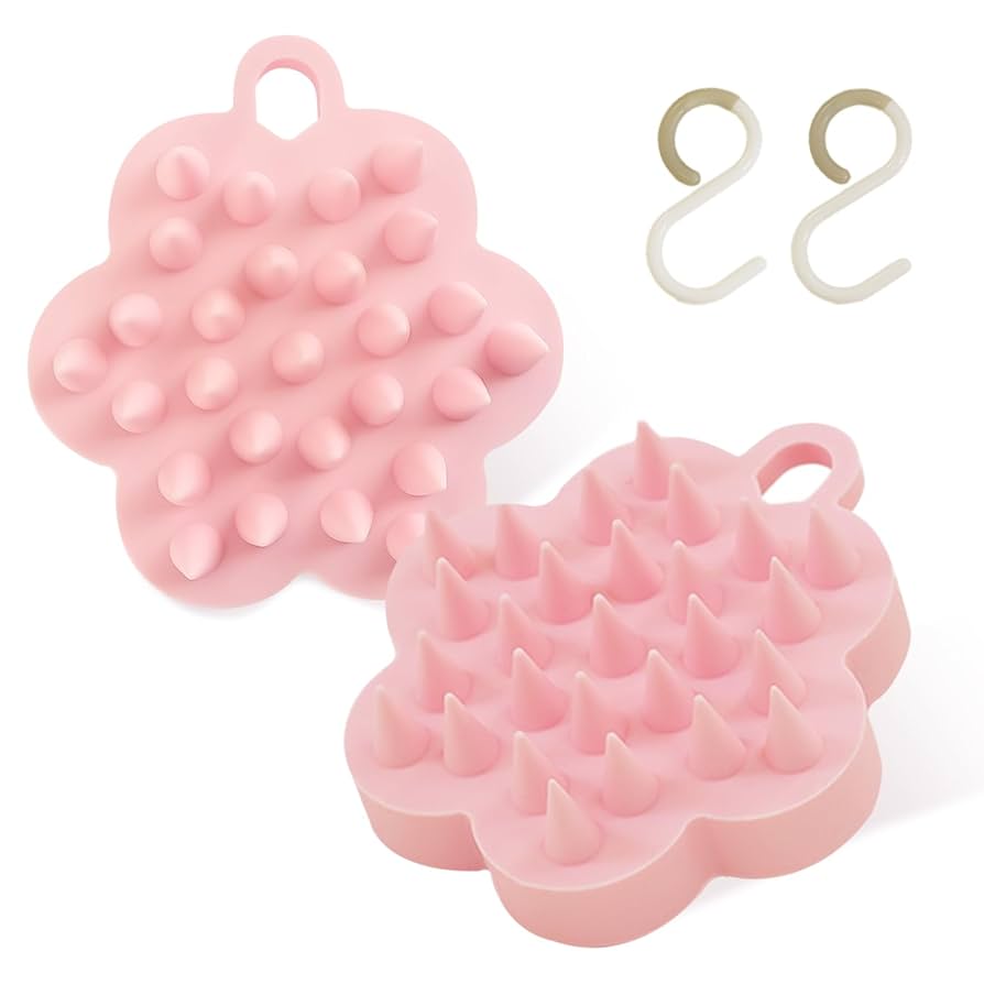 値下げ　スカルプチュアブラシ　2本セット Amazon.co.jp: 【2個セット＋S字フック付き】 シャンプーブラシ