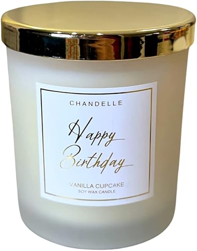 Miniatura 1 de Vela de cumpleaños  Vela de cera de soja con sabor a crema de mantequilla 50 horas de tiempo de combustión