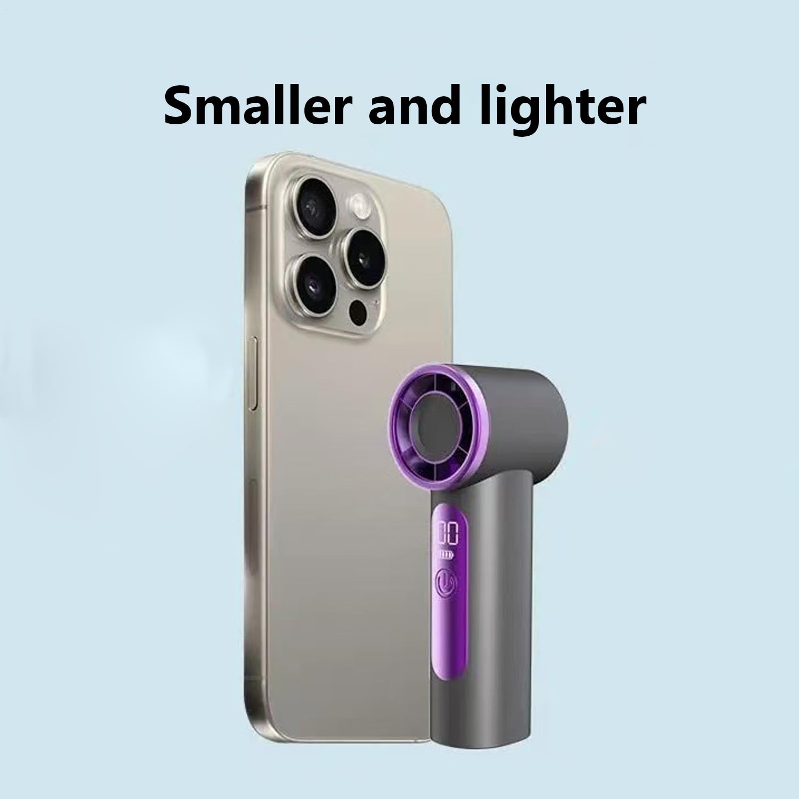 Mini ventilatore portatile, ricaricabile tramite USB, strumento di raffreddamento portatile per viaggi e ufficio, dispositivo di circolazione 'aria personale, silenzioso, funzionamento a