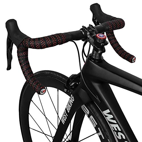 WESTGIRL Road Bike Handlebar Tape, EVA Non-Slip Soft Bicycle Bar Tape with End Plugs, Durable & Shock-Absorbing Cycling Handle Warps - 2 Rolls