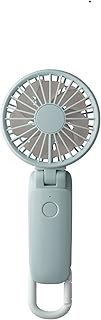 リズム(RHYTHM) 2024 ハンディファン首掛け 静音 USB充電式 強力 弱でも涼しい DCモーター 2重反転ファン カラビナ 小型 携帯扇風機 にも 卓上扇風機 にもなる Silky Wind Mobile 3.1 ライトブルー 9ZF036RH04