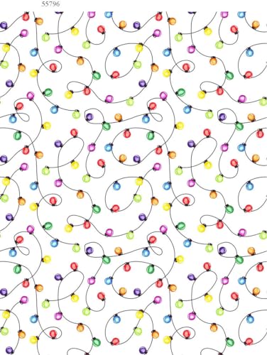 Christmas Lights - Seamless - Ceramic Decals- Enamel Decal - Fusible Decal - Glass Fusing Decal ~ Waterslide Decal - 55796 (Ceramic or Glass: Glass, Size: 1 pc. - 4