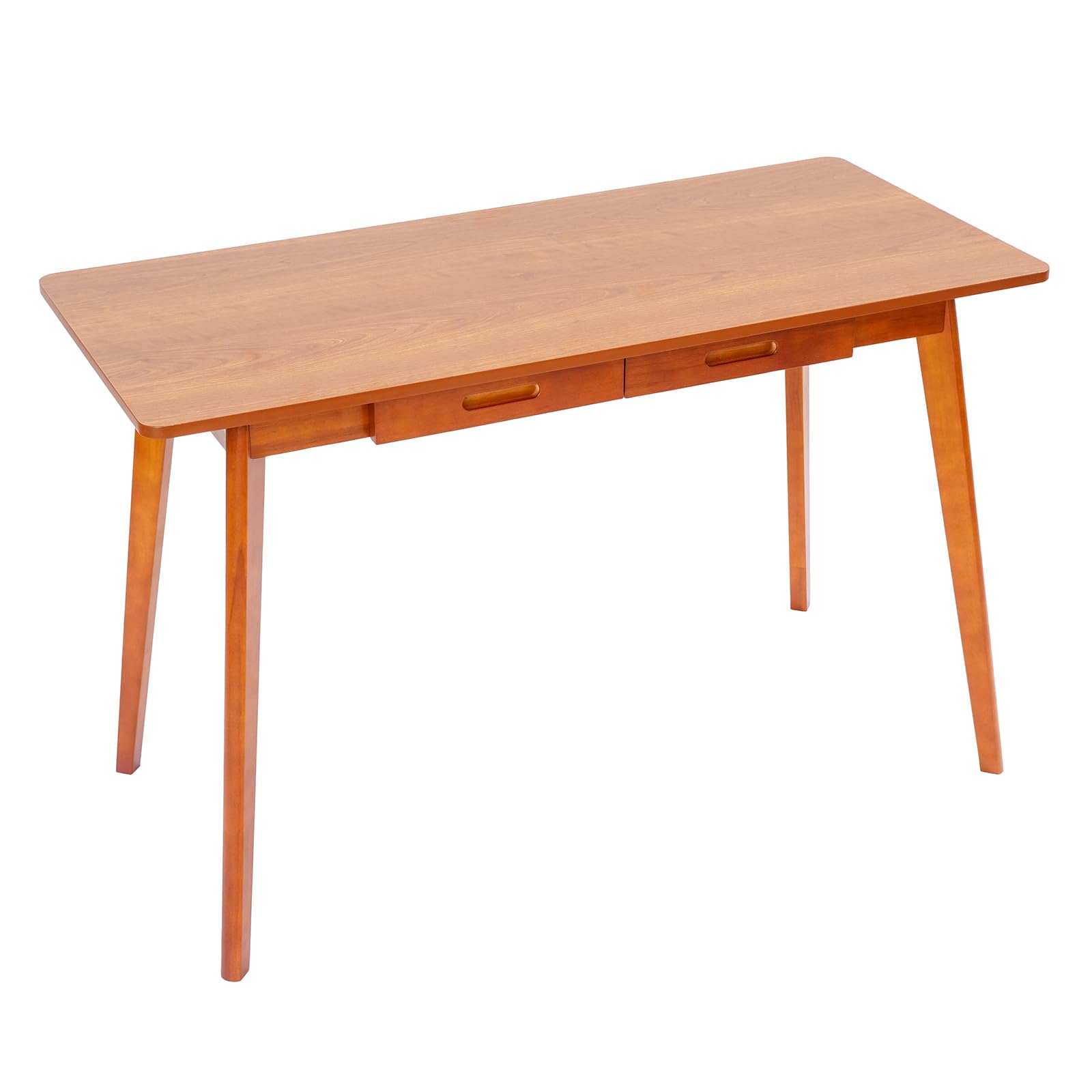 Scrivania con cassetti, tavolo da lavoro, tavolo da ufficio, 120 x 55 x 74 cm, scrivania versatile per camera da letto, soggiorno, studio (colore noce)