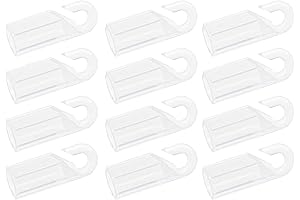 12-Pack Crystal Clear Blind Wand Hook Sleeve Connector for 7mm Curtain Rod, Blinds