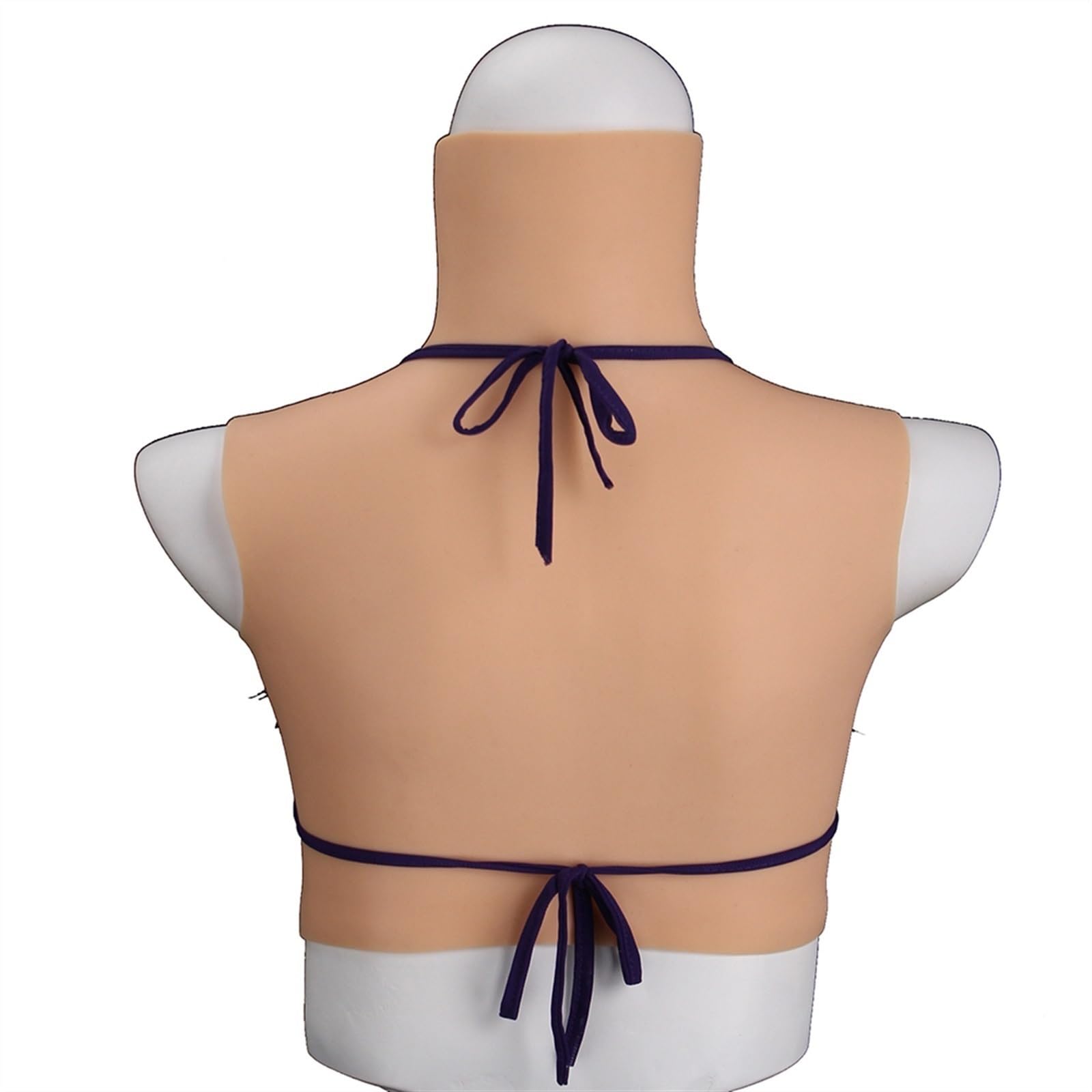 Półdługie silikonowe kształty piersi Wzmacniacze cycków Bawełniany wypełniacz Nadaje się do protez mastektomii Halloween transgender Boże Narodzenie Wesela (Color : White Skin, Size : B cup)