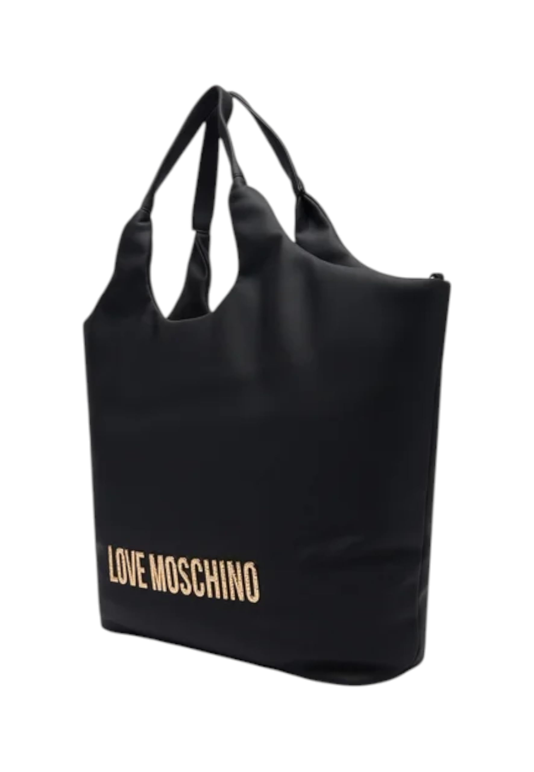 Love Moschino BORSA PU GRS NERO+HAMMERED LOGO