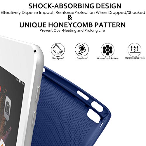 Image of DuraSafe Cases for iPad 9th 8th 7th Gen 2021 2020 2019 Case A2602 MK2L3HN /A A2604 MK2N3HN /A MK2P3HN /A A2603 A2605 MK663HN /A MK6A3HN /A A2270 MYLC2HN /A A2428 A2429 A2430 A2197 MW762HN /A - Navy Blue