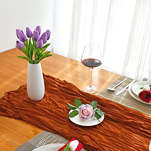 Mandy's 20Pcs Lilac Flowers Artificial Tulip Silk Flowers 13.5" For Easter Day Home Kitchen Wedding Decorations #TOP2