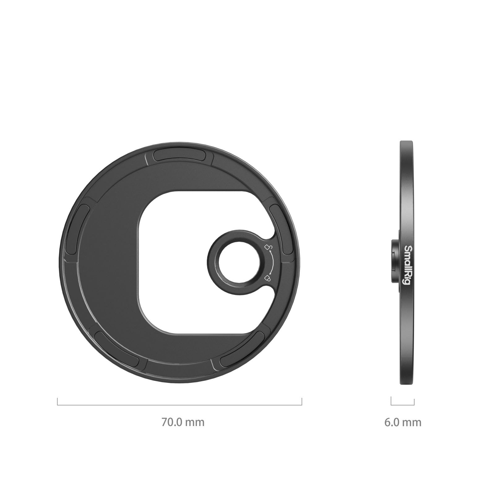 SMALLRIG Magnetischer T-Mount auf 67 mm Ansteckbarer Filteradapter, Verwendung mit SMALLRIG T-Mount Backplate 4399 für SMALLRIG Telefonkäfig für iPhone 15 Serie 4407/4392 / 4397-4585
