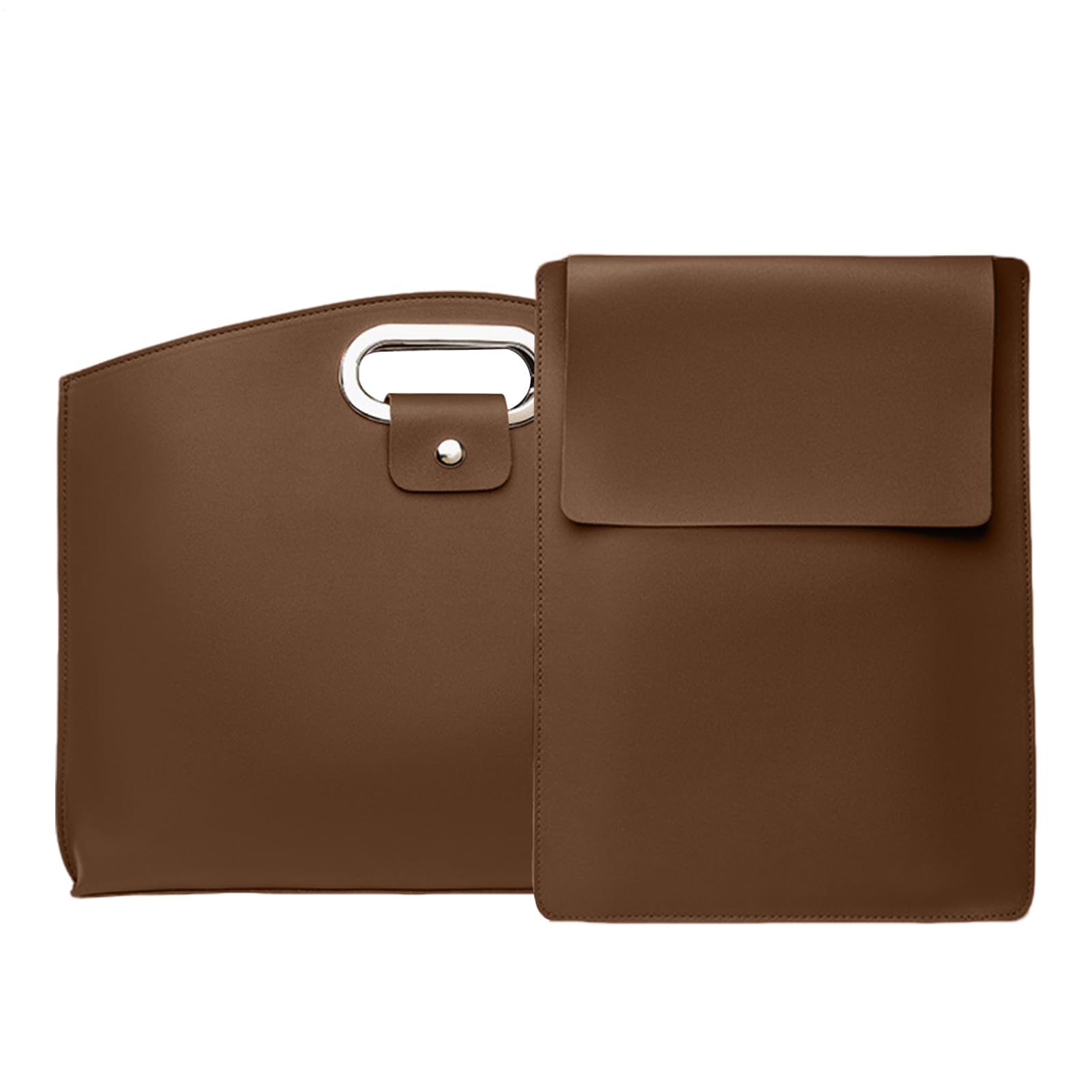 Bolso para computadora de cuero PU con compartimentos espaciosos para profesionales de negocios 8