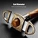 CIGARLOONG Cigar Cutter Stainless Steel Bronze Engraved Double Cut Blade (Color:Silver1)