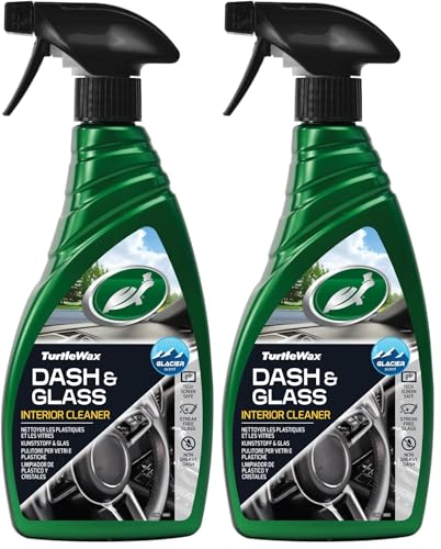 Turtle Wax Dash & Glass Interior Car Cleaning Pro Valeting Car Care (500ml) (Pack of 2)