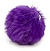 goDog Furballz Squeaky Plush Ball Dog Toy, Chew Guard Technology - Purple, Small