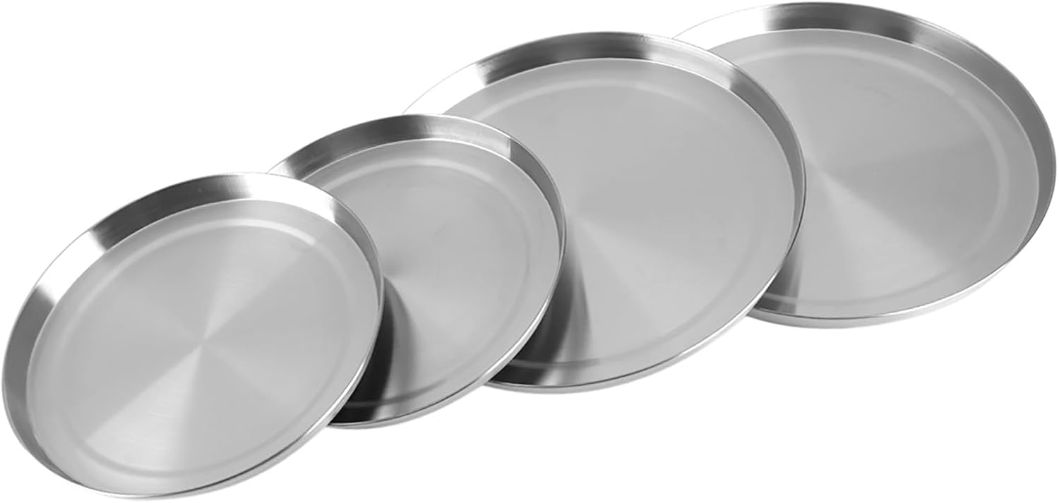 Stainless Steel Burner Covers, Mirror Polish, Easy to, Fits Standard Electric Stove Burners (Set of 4)