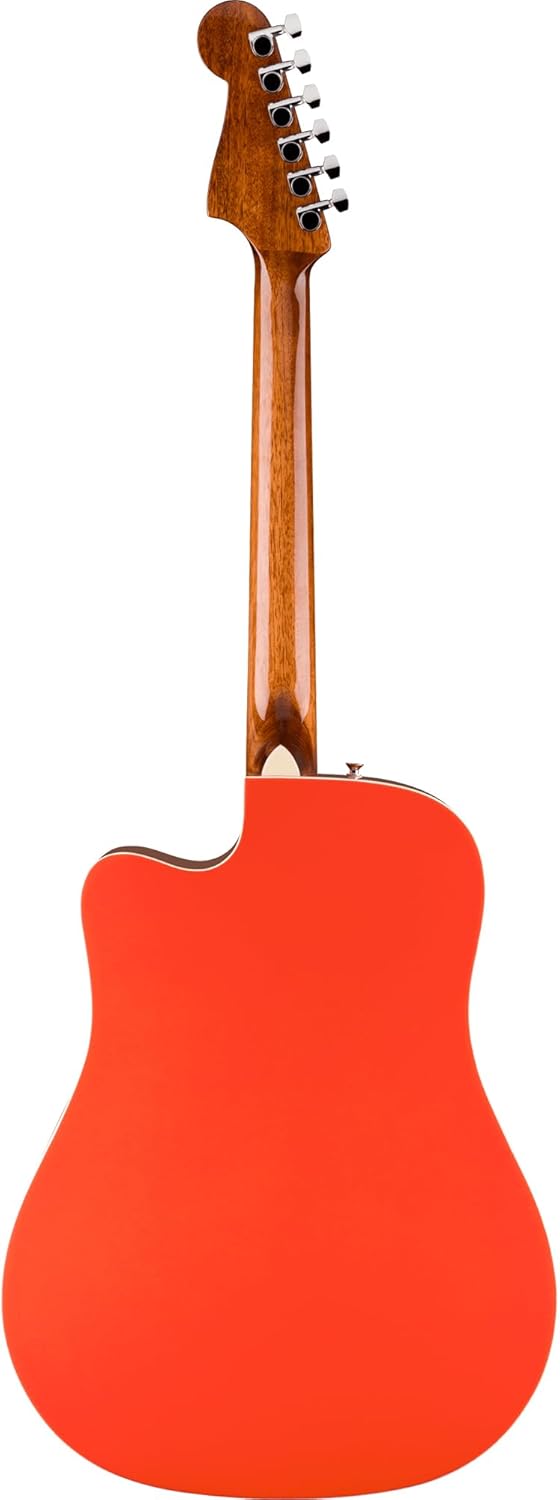 Fender California Standard Redondo CE Acoustic-Electric Guitar - Fiesta Red Bundle with Case, Tuner, Strap, Strings, String Winder, Picks, and Austin Bazaar Instructional DVD