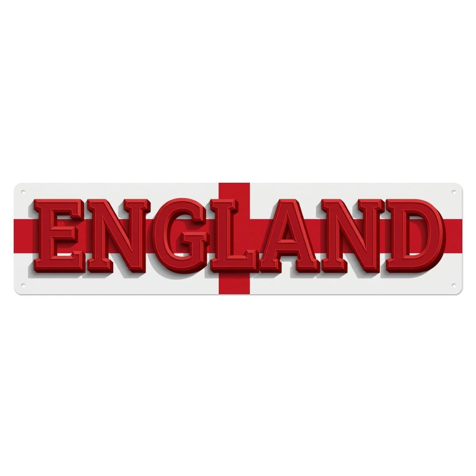Vintage England Flag Pattern Metal Tin Sign