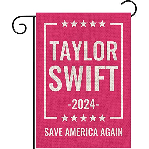 Taylor 2024 Garden Flag Pink Musician Flag Vertical Double Sided 12 X 18 Inch Funny Party Swift Banner For Indoor And Outdoor Decoration #TOP4
