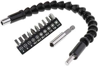 NIKTION10Pc Bits with Flexible Shaft Set Screwdriver Magnetic Extension Adapter Holder Connector for Electronic Power Dril... Price In India