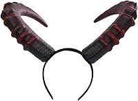 Alodidae Red Devil Horns Headband - Large Demon Horns for Halloween Cosplay Costumes, Adults & Teens PU Foam