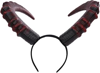 Alodidae Red Devil Horns Headband - Large Demon Horns for Halloween Cosplay Costumes, Adults & Teens PU Foam