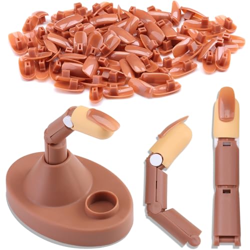 Furtherpretty Acrylic Nail Practice Kit, Adjustable Practice Finger for Acrylic Nails, Fake Finger Training Tools for Nail Tech Beginners, Manicure Supplies, Dedos de Práctica para Uñas Acrílicas
