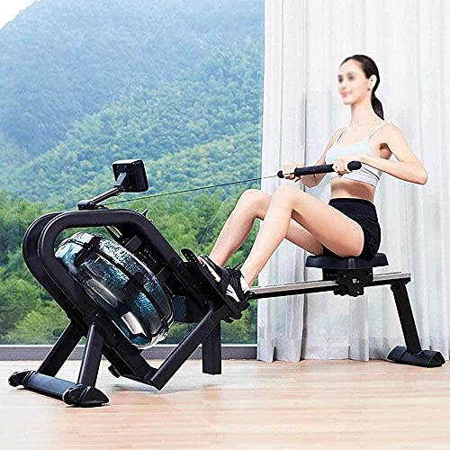 SMSOM Rudermaschine für Heimgebrauch, Wasserbeständigkeit Holz Ruderer mit 18L Wassertank, Indoor Fitness Training… – Bild 3