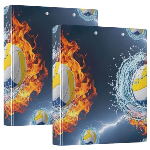 Classeur 3 anneaux avec porte-bloc à pince intégré design volley EX2