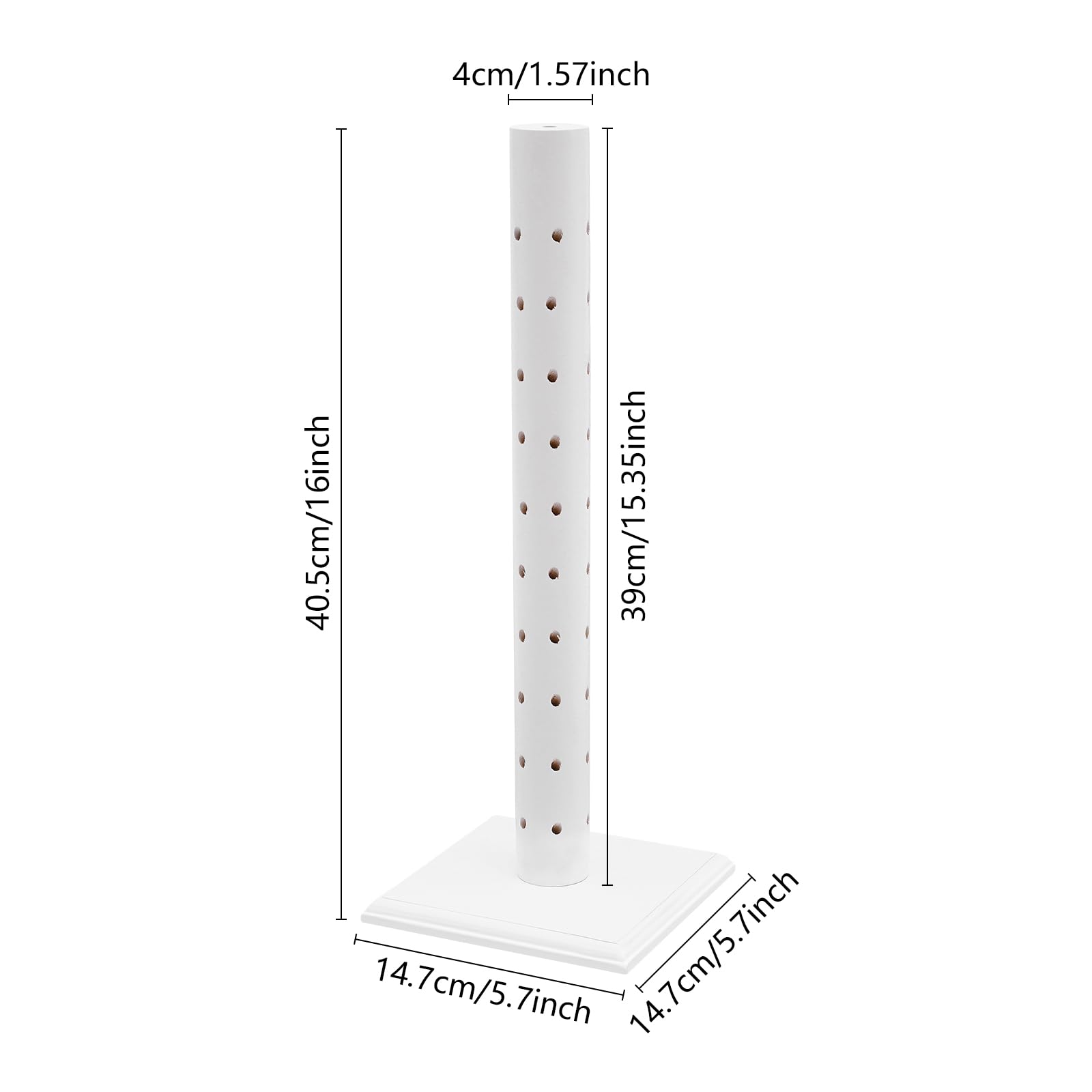 Soporte para piruletas de madera con 62 agujeros, para caramelos, para fiestas, cumpleaños, aniversarios, bodas, tiendas, cumpleaños, decoración (blanco)