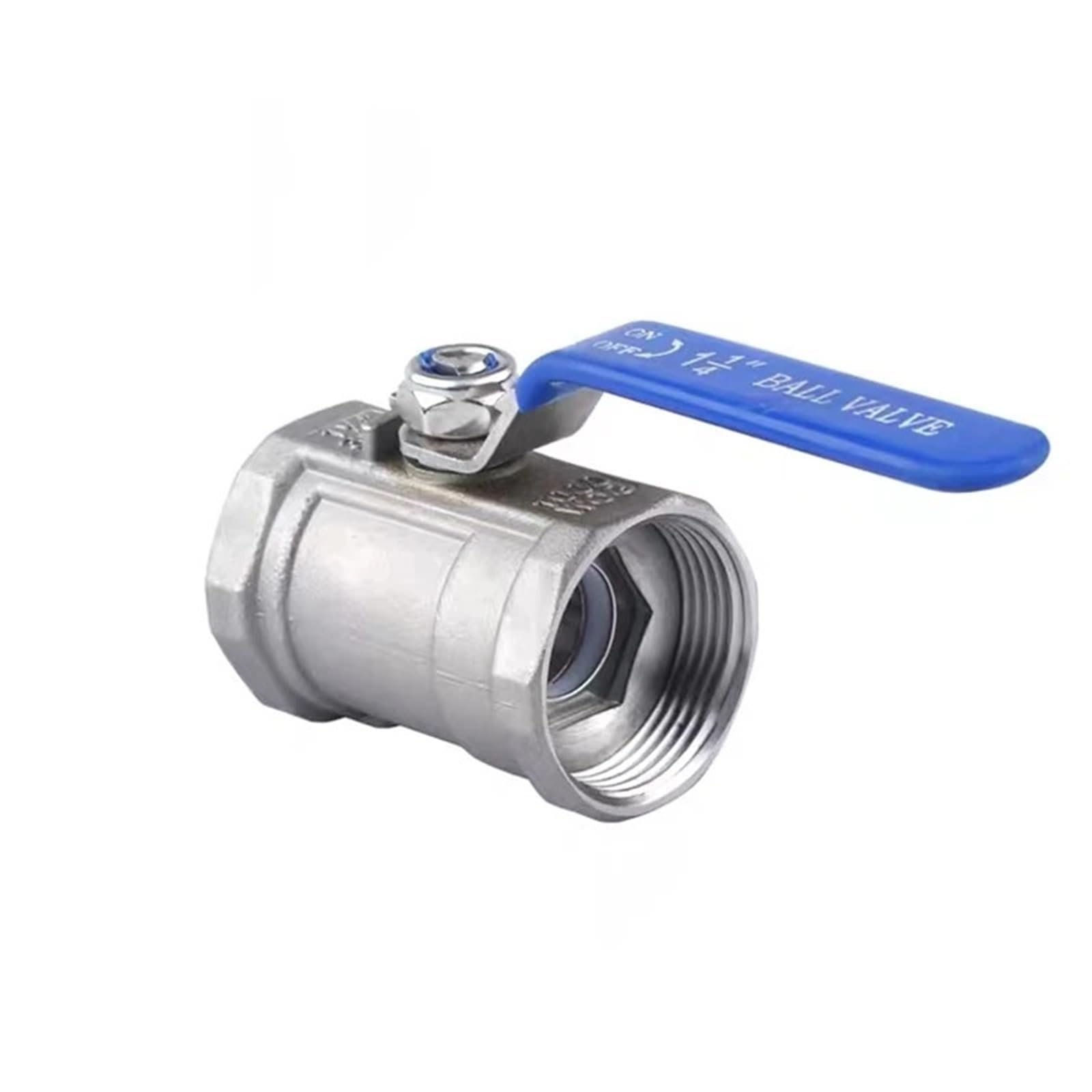 Robinet à boisseau sphérique fileté en acier inoxydable 304 DN32 vanne passage direct 1-1/4