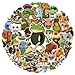 50Pcs Italian Brainrot Animals Stickers, Italian Brainrot Meme Stickers for Water Bottles, Funny Cartoon Sticker Pack Waterproof Vinyl for Laptop Phone Party Favors Decals