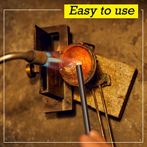 lounsweer 3 pcs graphite stir rod 0534od x 1234l crucible stick long carbon graphite stirring rod for melting casting refining gold silver copper high temperature glass