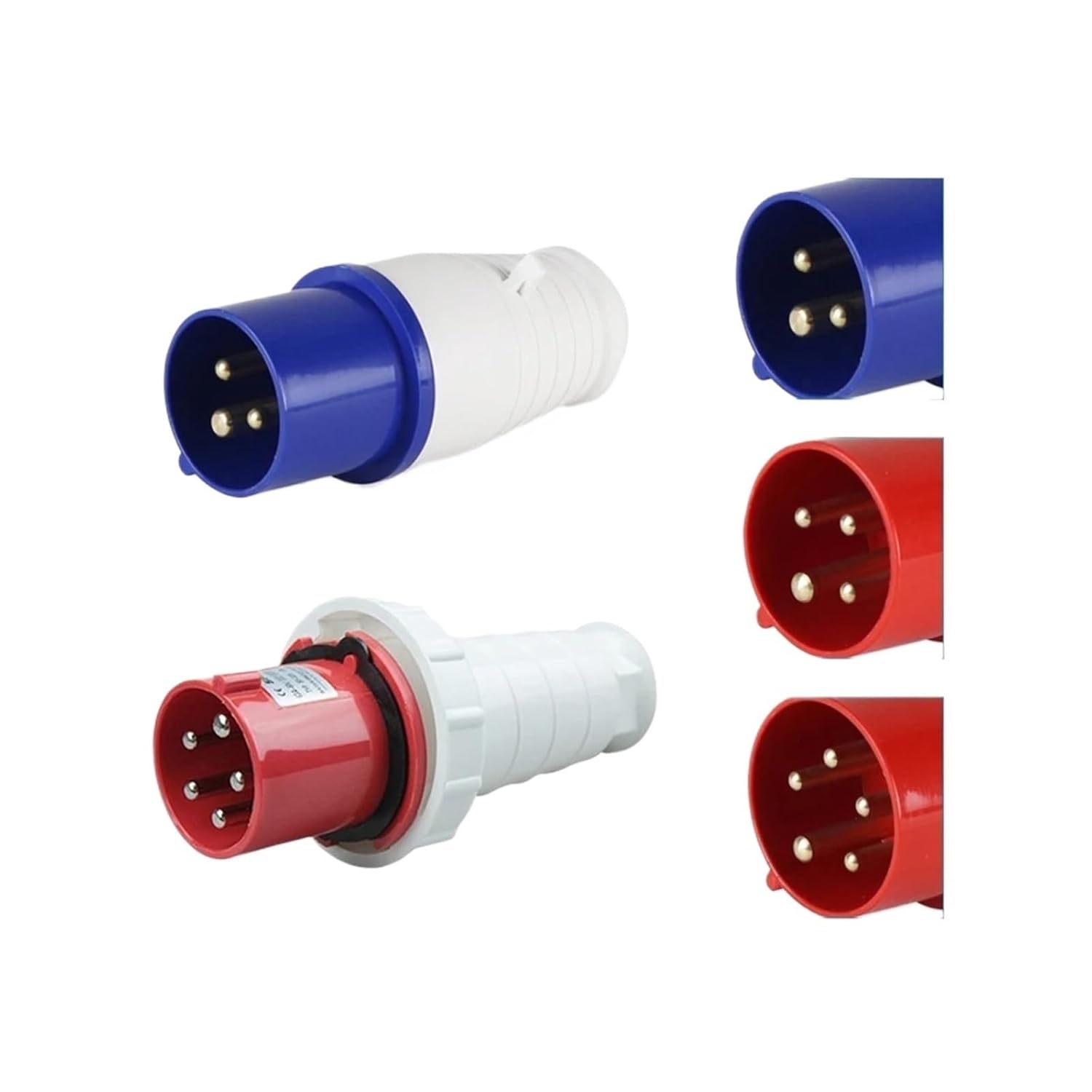 1pcs Waterproof Industrial Plug IP44 3 Pole 4 5 Pin dustproof Socket IP67 Male and Female 16a 32a 63a 125a(Ip44 32a,5 P-WALL Mounted Plug)