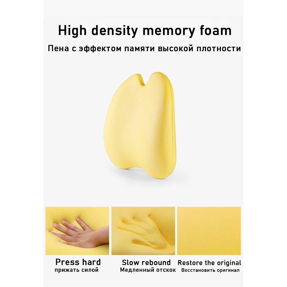 Cuscino di supporto lombare in memory foam, ergonomico, per alleviare il dolore alla schiena, ortopedico, per sedile auto e sedia da ufficio, cuscino massaggiante per coccige