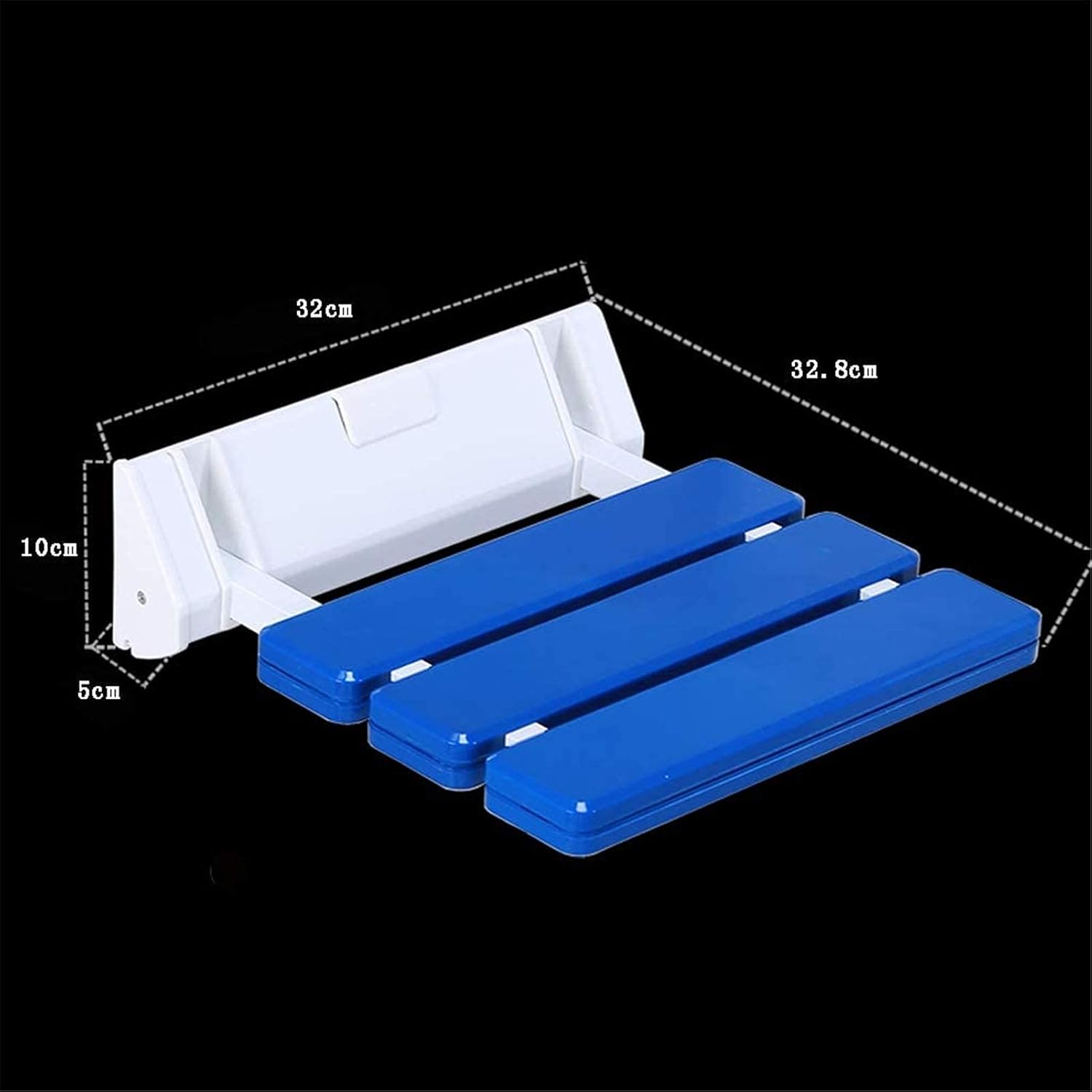 Bath Stools,Padded Seat Transfer Bench,Shower Stool Folding Bathroom Shower Wall Chair Bathroom Bath Stool Change Shoes Wall Stool Bearing Weight 250Kg Bath Chair,Blue