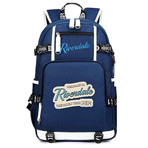 Mochila Riverdale Mochila para Niños Y Niñas Mochila con Patrón De Serpiente Mochilas Escolares para Adolescentes con USB para Hombres Y Mujeres Mochilas Casuales Style19
