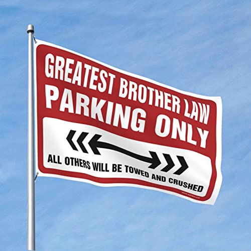 Drapeau Greatest Brother Law Parking Only pour déco de chambre ado 152x244 cm