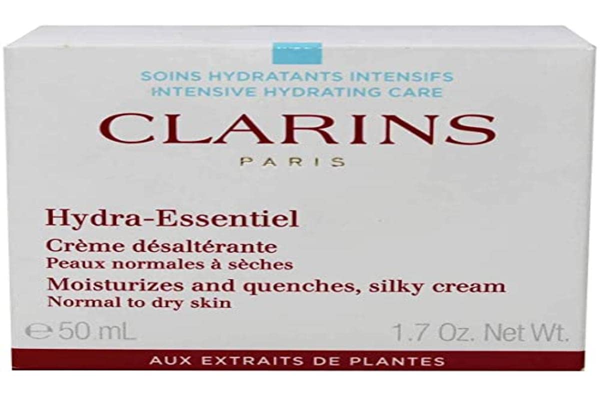 Clarins Hydra-Essentiel Moisturizes and Quenches Silky Cream, Normal To Dry Skin, 1.7 Ounce