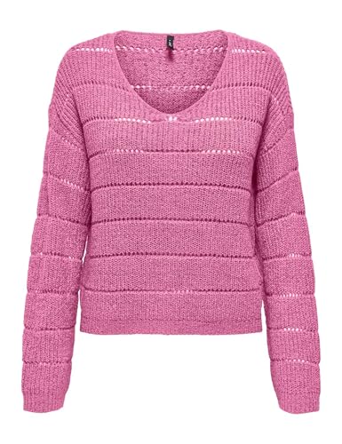 ONLY Onlpamela LS V-Neck Pullover CC Knt Jersey, Orquídea Salvaje, XS para Mujer