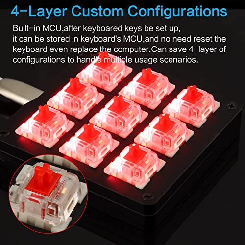Snapklik.com : Mechanical Numpad Macro Keyboard, 9-Key Numeric Keypad ...